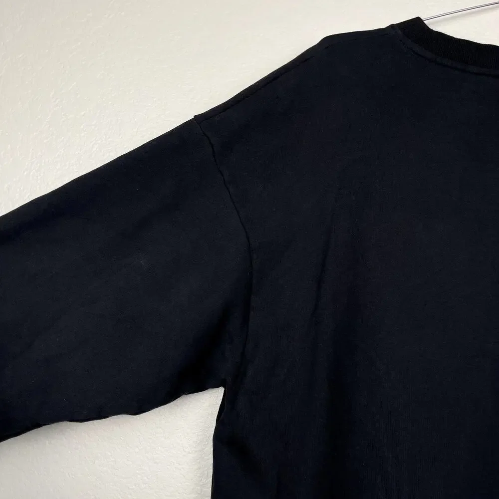 Disney‎ X ChinStudio Bambi Oversized Black Graphic Crewneck Sweatshirt Large
